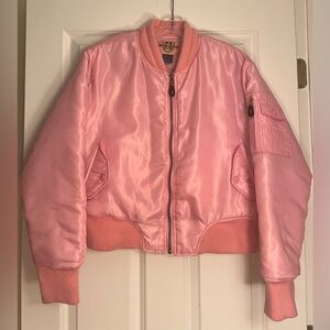 Vintage Pink Flight Bomber Jacket